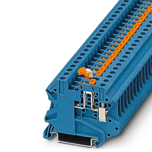 PHOENIX CONTACT -  UT 4-MT-EX BU - Knife-disconnect terminal block