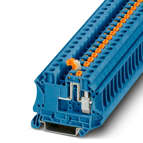 PHOENIX CONTACT -  UT 6-MT P/P BU - Knife-disconnect terminal block