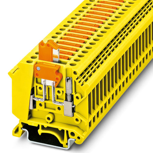 PHOENIX CONTACT -  UK 5-MTK-P/P YE - Knife-disconnect terminal block