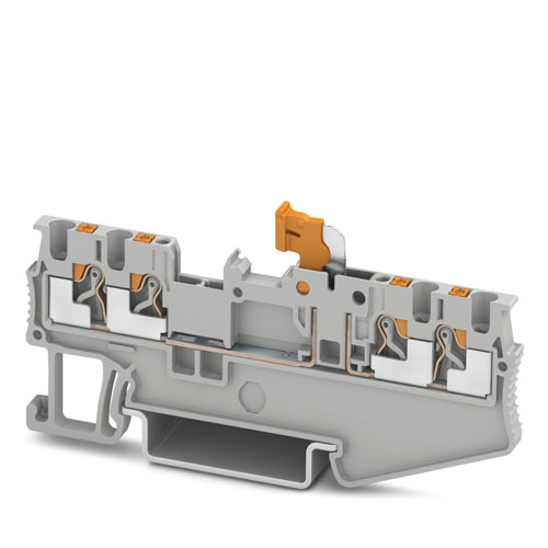 PHOENIX CONTACT -  PT 1,5/S-QUATTRO-MT - Knife-disconnect terminal block