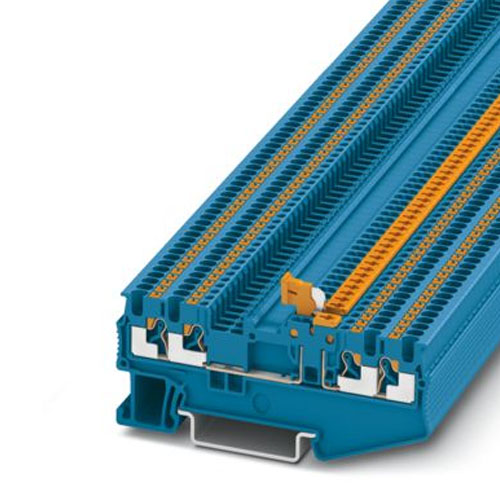 PHOENIX CONTACT - PT 1,5/S-QUATTRO-MT BU - Knife-disconnect terminal block