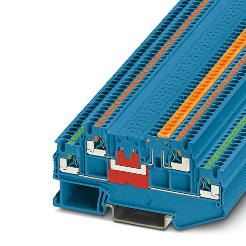 PHOENIX CONTACT - PTT 1,5/S-L/MT BU - Knife-disconnect terminal block