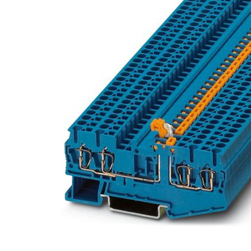 PHOENIX CONTACT - ST 2,5-QUATTRO-MT BU - Knife-disconnect terminal block