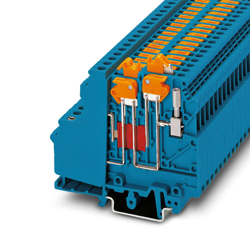 PHOENIX CONTACT - UDMTK 5-TWIN-P/P BU - Knife-disconnect terminal block