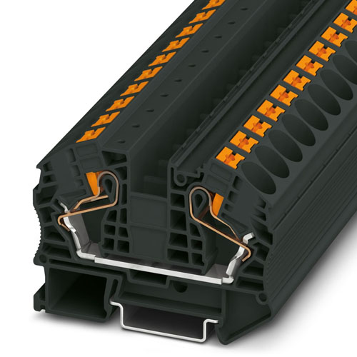 PHOENIX CONTACT -  PT 16 N BK - Feed-through terminal block