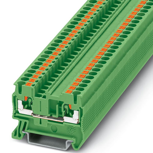 PHOENIX CONTACT - PTV 2,5-TWIN GN - Feed-through terminal block