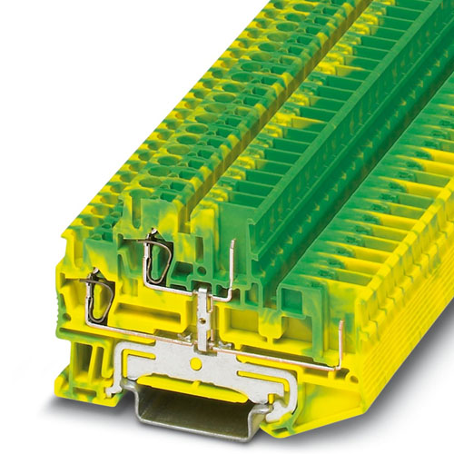 PHOENIX CONTACT -  STTB 2,5/2P-PE SO - Protective conductor double-level terminal block
