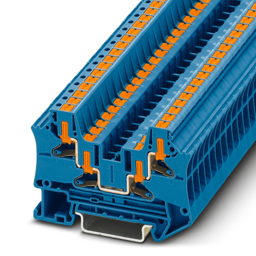PHOENIX CONTACT -  PTV 6-QUATTRO BU - Feed-through terminal block