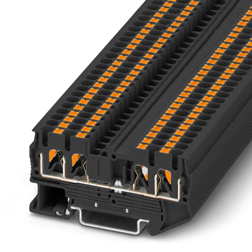 PHOENIX CONTACT -  PT 2,5-QUATTRO-PE BK - Shield connection terminal block