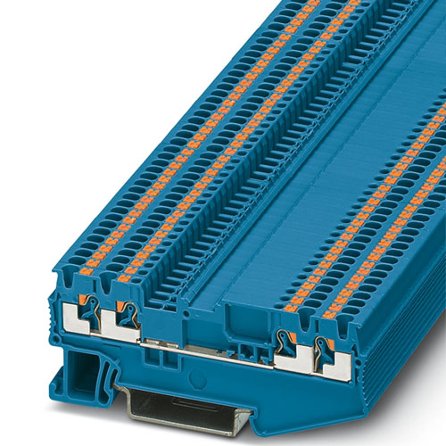 PHOENIX CONTACT -  PT 1,5/S-QUATTRO-MTD BU - Feed-through terminal block