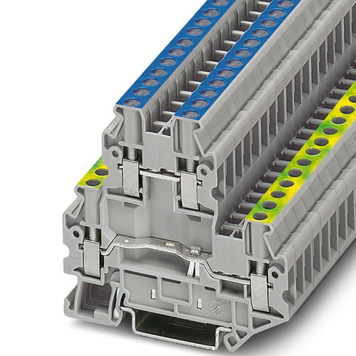 PHOENIX CONTACT -  UTTB 2,5-PE/N - Protective conductor double-level terminal block