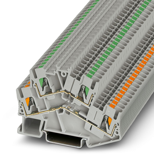 PHOENIX CONTACT -  PTTBS 2,5/U-OG/O-GN - Double-level terminal block