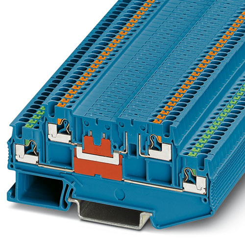 PHOENIX CONTACT -  PTT 1,5/S-2L BU - Feed-through terminal block