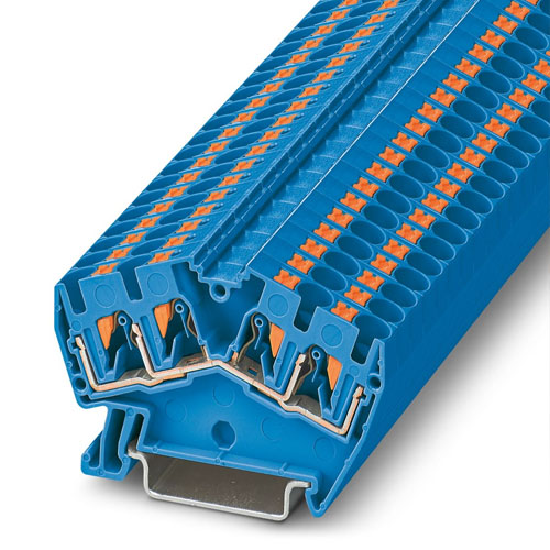 PHOENIX CONTACT -  PTS 4-QUATTRO BU - Feed-through terminal block
