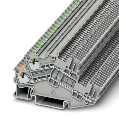 Phoenix Contact - PTTBS 1,5/S/2P/U-OG/O-GN - Multi-level terminal block