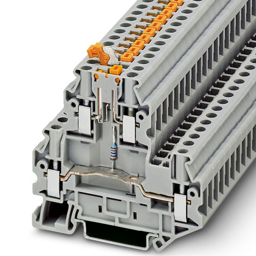 PHOENIX CONTACT -  UTTB 4-MT P/P LA 24 RD/O-U - Knife-disconnect terminal block