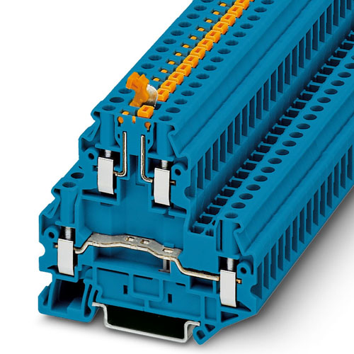 PHOENIX CONTACT -  UTTB 4-MT P/P BU - Knife-disconnect terminal block