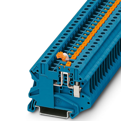 PHOENIX CONTACT - UT 4-MT-P/P-EX BU - Knife-disconnect terminal block