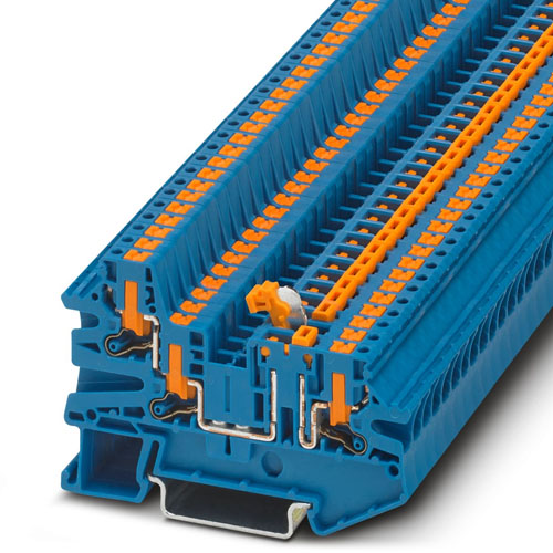 PHOENIX CONTACT -  PTV 2,5-TWIN-MT BU - Knife-disconnect terminal block
