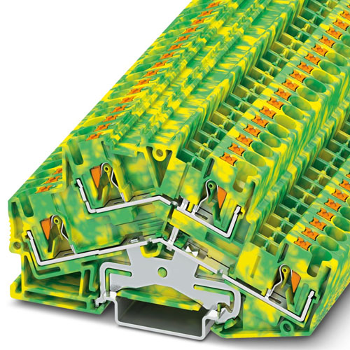 PHOENIX CONTACT - PTTBS 4-PE - Protective conductor double-level terminal block