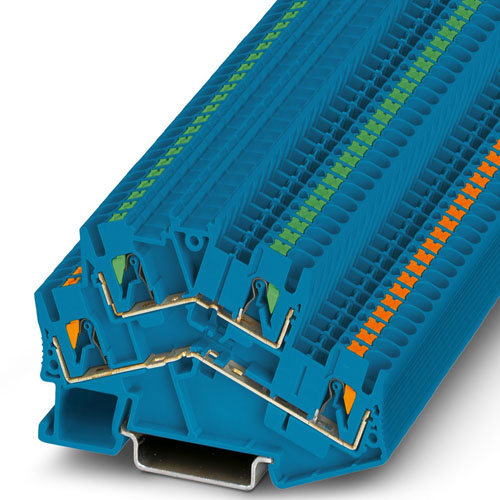 PHOENIX CONTACT - PTTBS 2,5 BU/U-OG/O-GN - Double-level terminal block