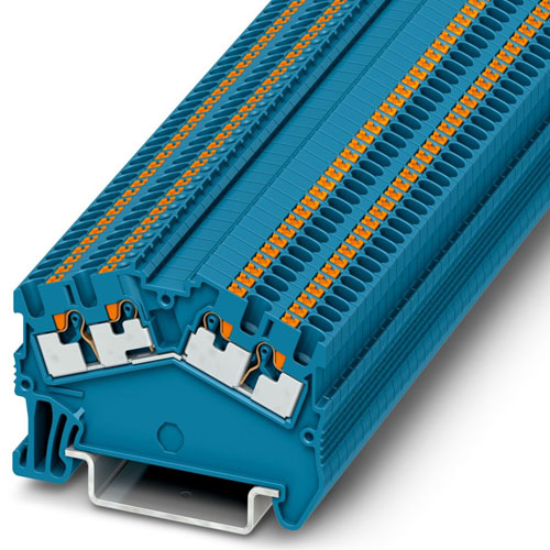 PHOENIX CONTACT - PTS 1,5/S-QUATTRO BU - Feed-through terminal block