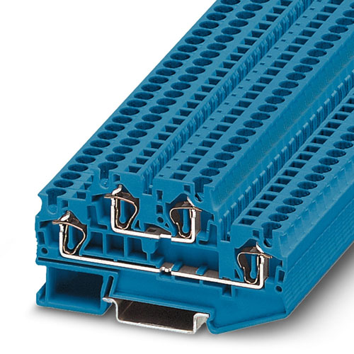 PHOENIX CONTACT - STTB 4 BU - Double-level spring-cage terminal block