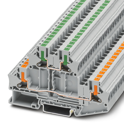 PHOENIX CONTACT - PTTBV 4/U-OG/O-GN - Double-level terminal block