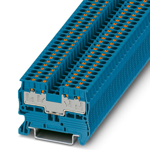 PHOENIX CONTACT -  PT 2,5/S-QUATTRO BU - Feed-through terminal block