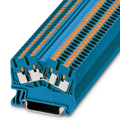 PHOENIX CONTACT - PTS 2,5-QUATTRO BU - Feed-through terminal block
