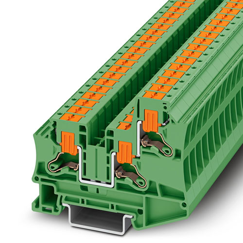 PHOENIX CONTACT - PTV 6-TWIN GN - Feed-through terminal block