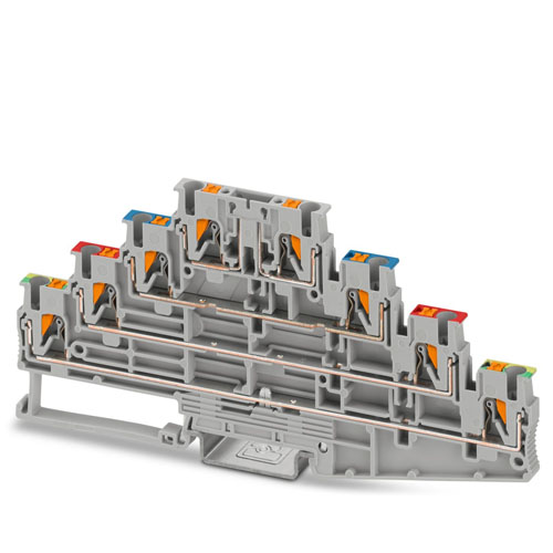 PHOENIX CONTACT - PT 2,5-PE/L RD/L BU/TG - Multi-level terminal block
