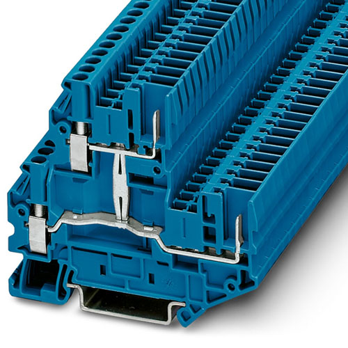 PHOENIX CONTACT - UTTB 2,5/2P-PV BU - Double-level terminal block