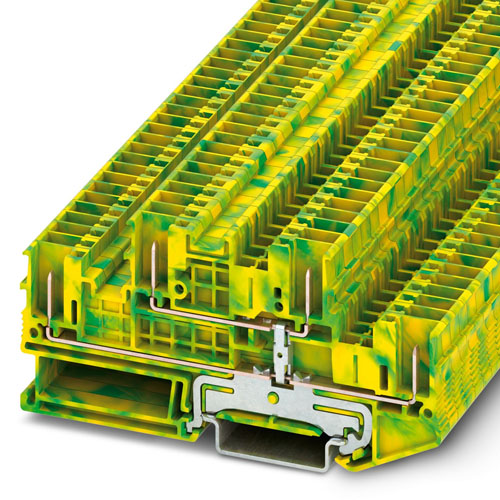 PHOENIX CONTACT -  STTB 2,5/4P-PE - Protective conductor double-level terminal block